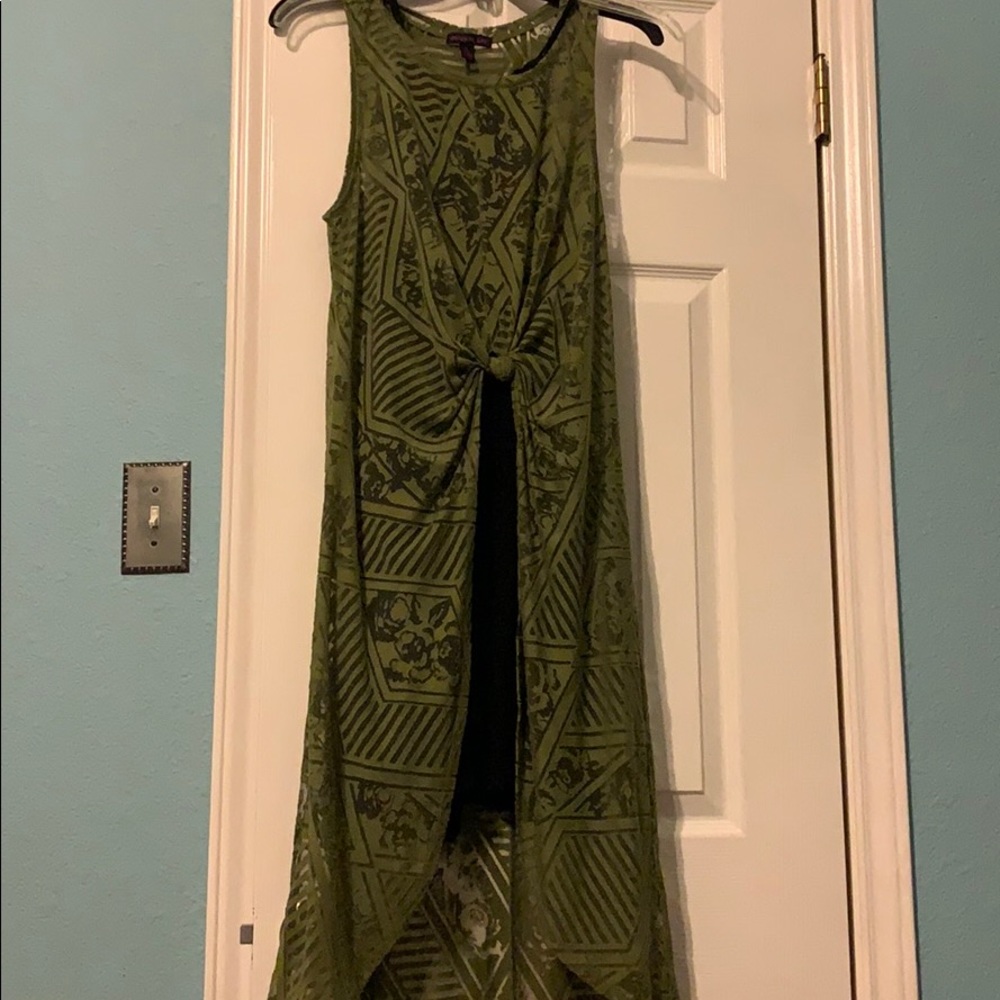 High-low pull over kimono/tunic